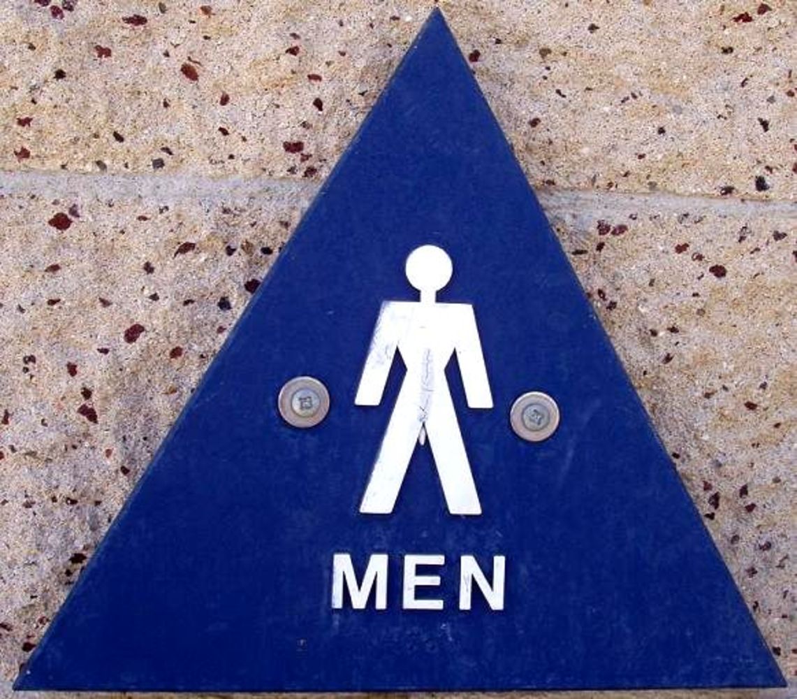 Symbol for the men's restroom