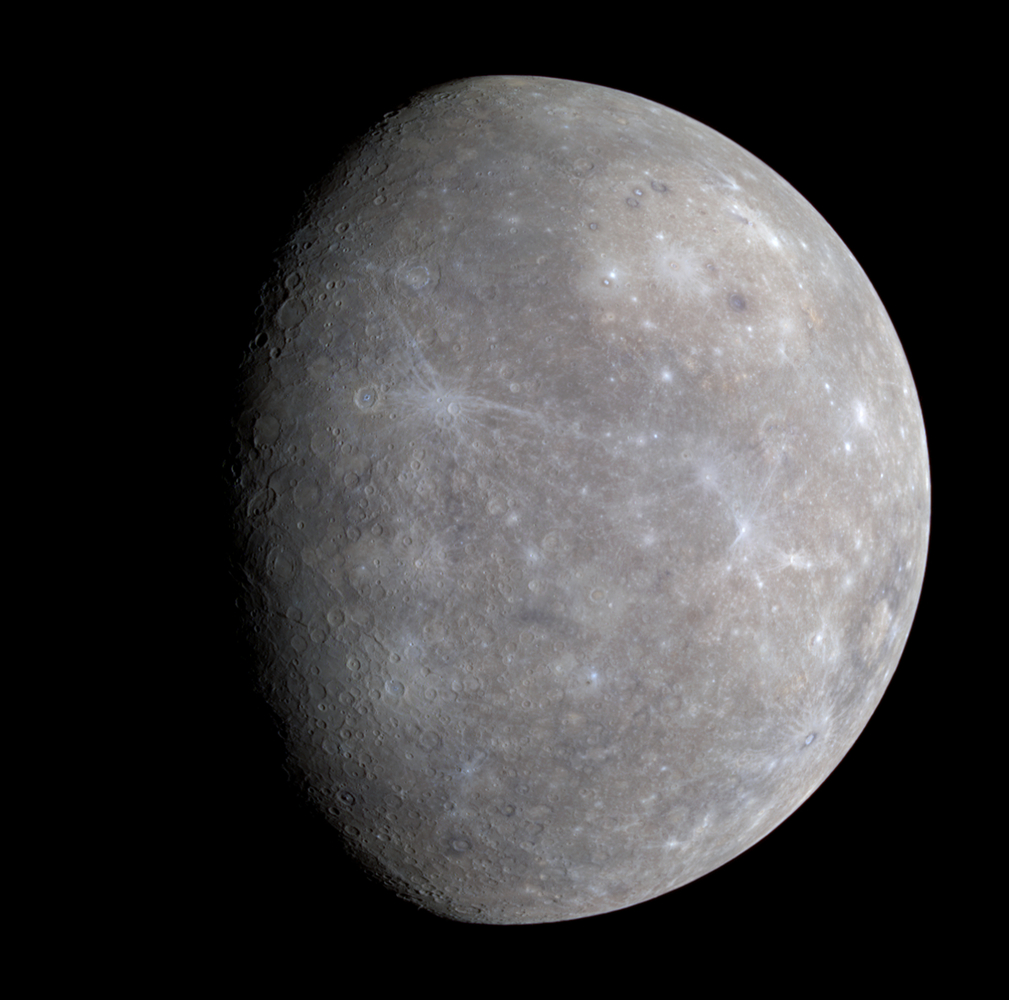 Full colour image of Mercury from the first MESSENGER flyby