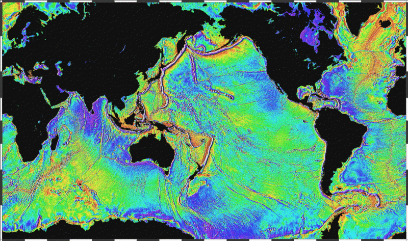 Gravity ocean map