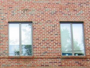Windows of a brick building in Washington DC