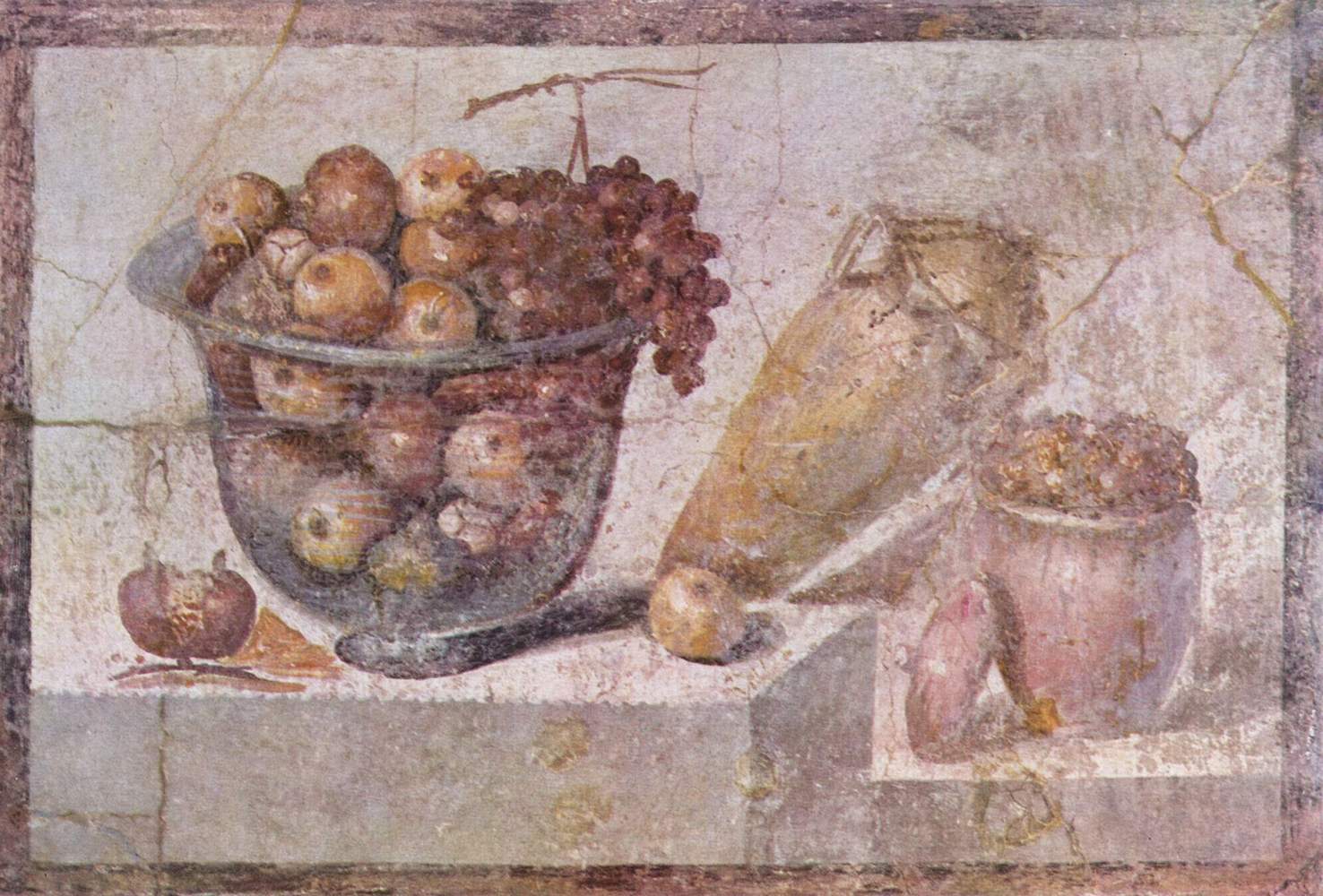 Pompeian painting of Roman food