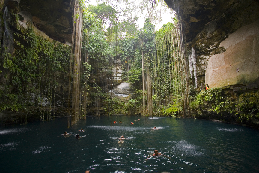 A sinkhole in Mexico