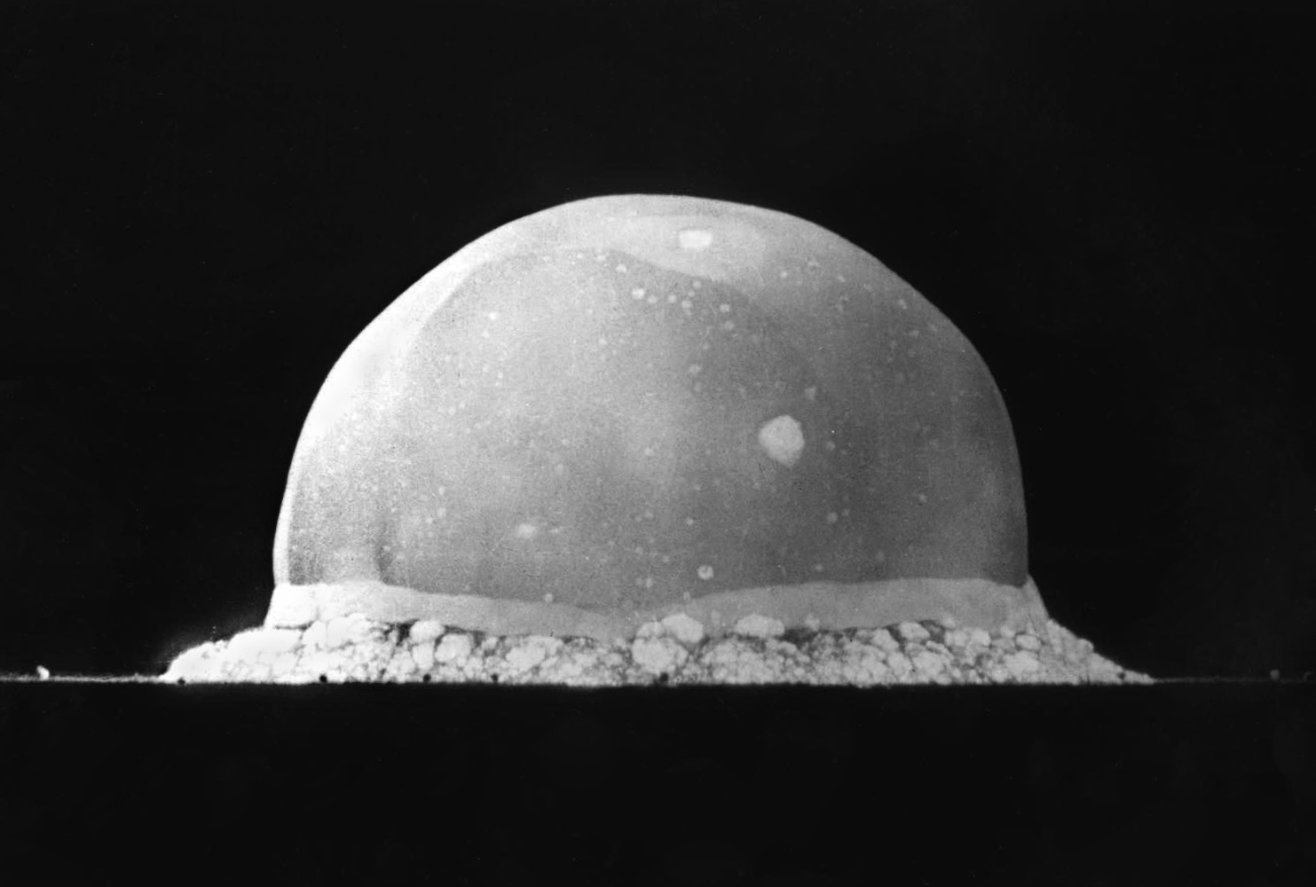 Trinity Site nuclear explosion, 0.016 seconds after explosion, July 16, 1945.