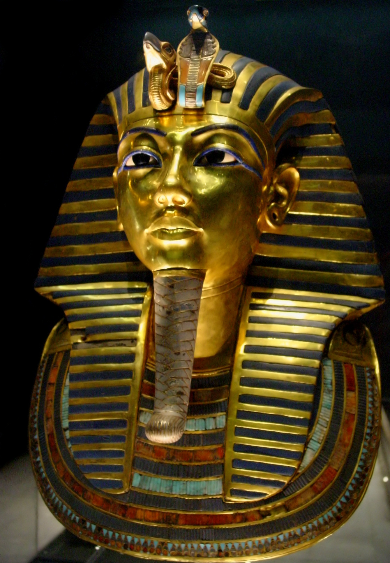 Tuthankamen's famous burial mask, on display in the Egyptian Museum in Cairo.