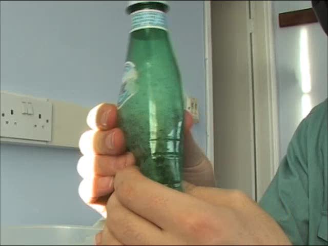 A squashed bottle