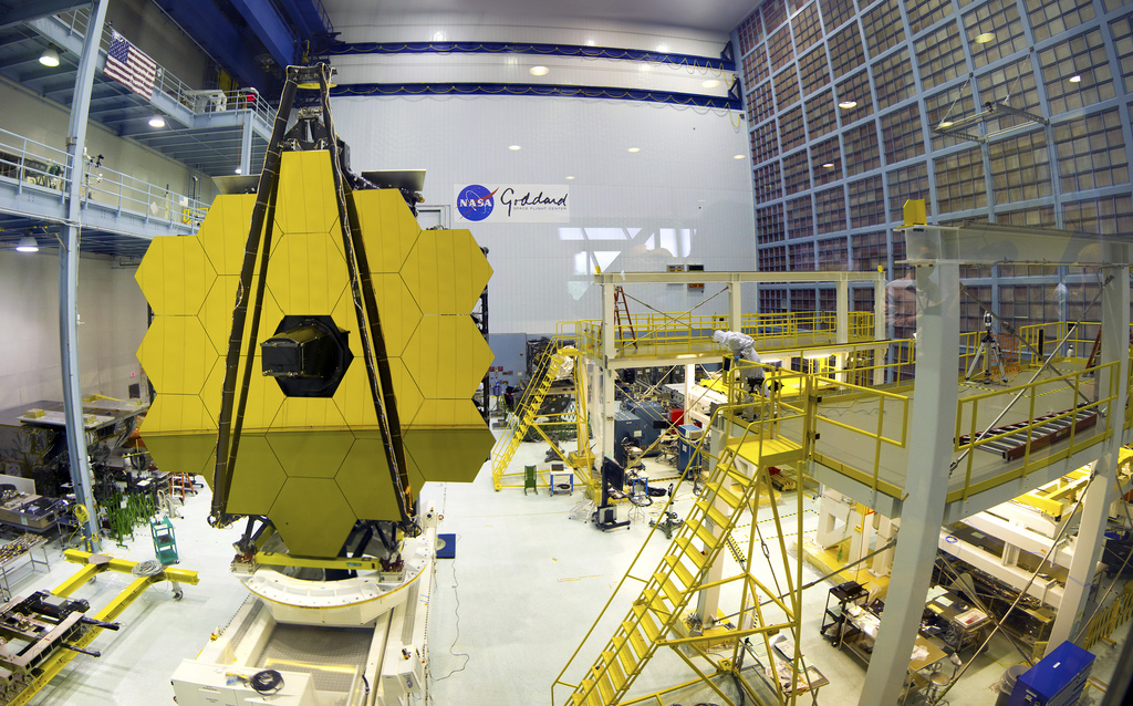 JWST in testing chamber