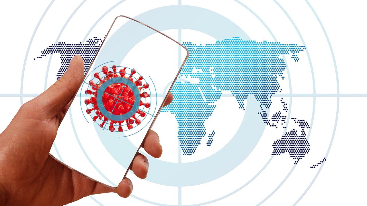 graphic of a mobile phone with global backdrop