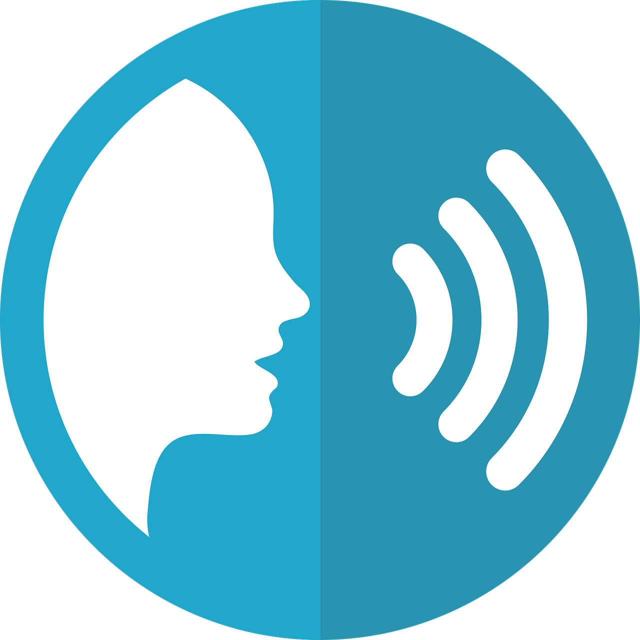 graphic of someone speaking
