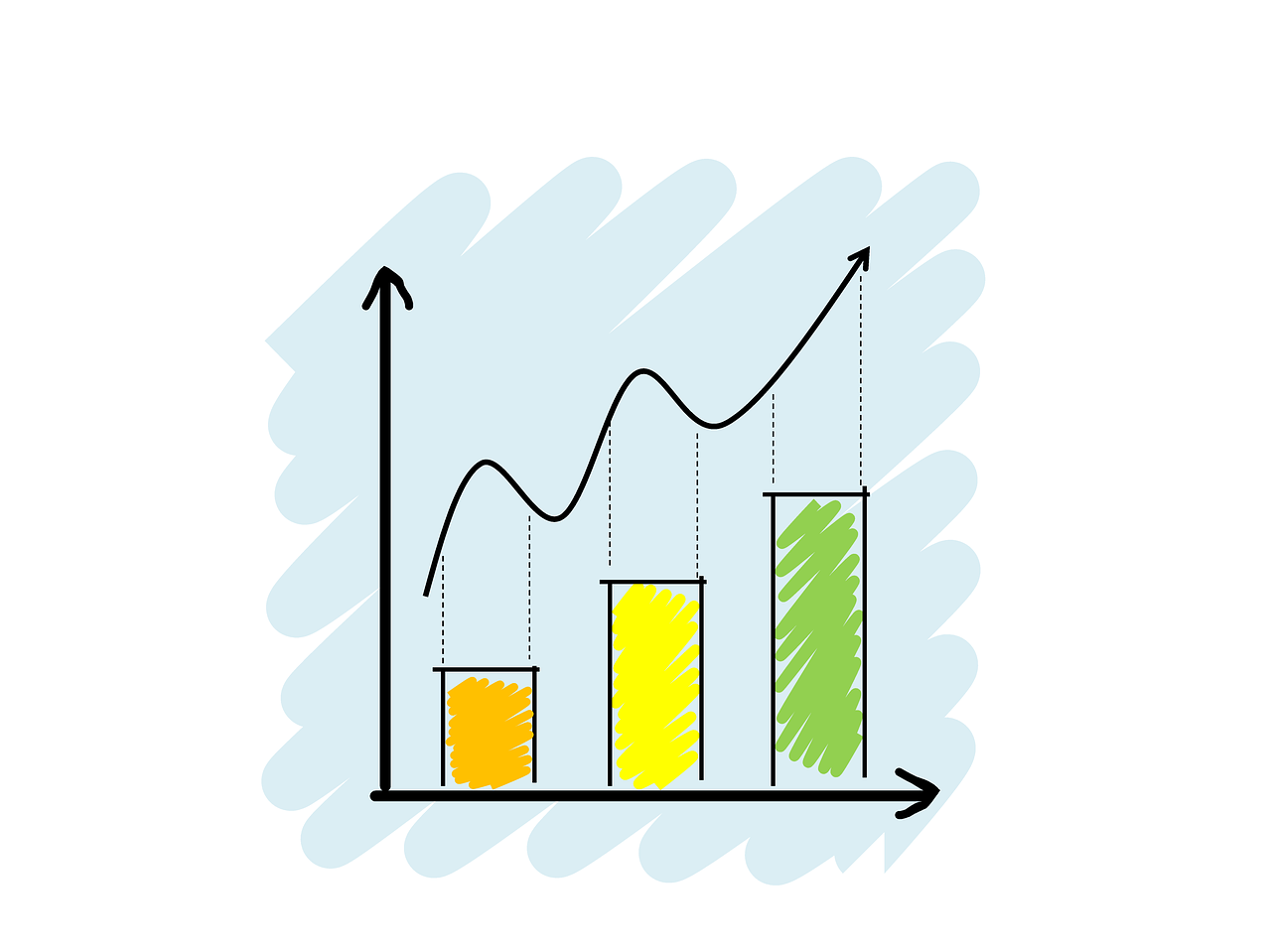 A cartoon sketch of a graph