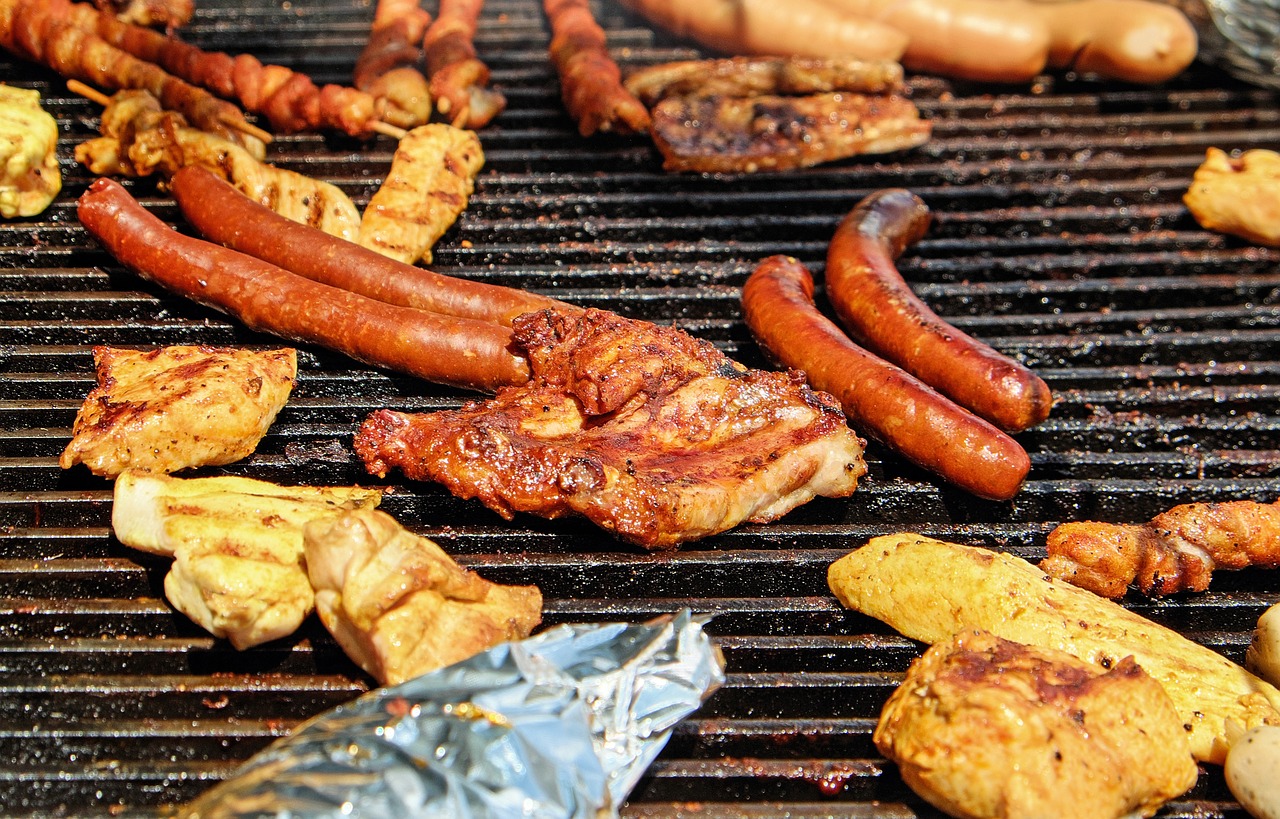 image of meat cooking on a BBQ