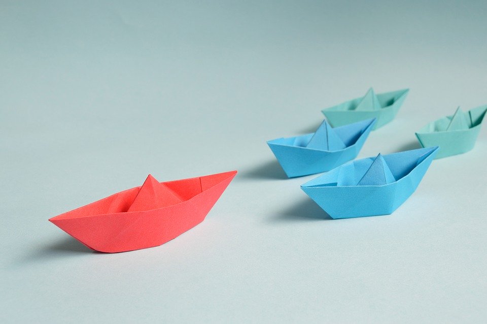 Five Paper boats