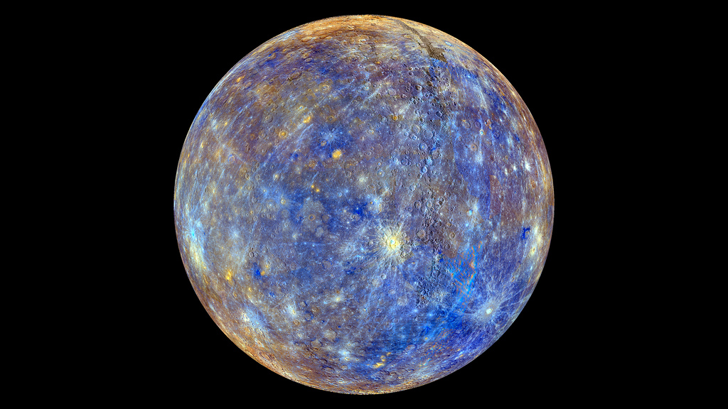 False colour view of Mercury