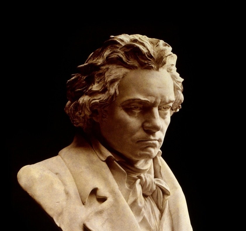 A bust of Beethoven.