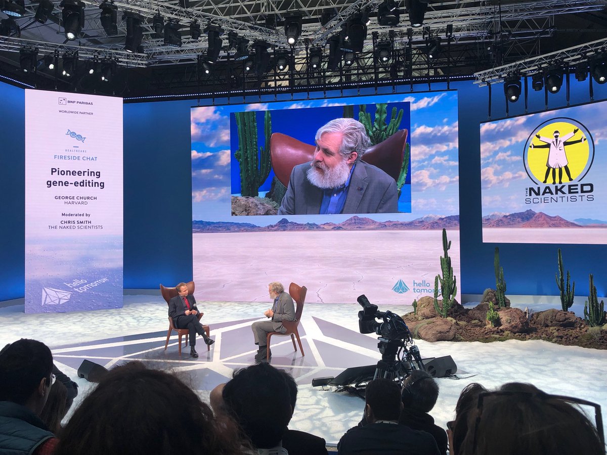 George Church in coversation with Chris Smith from the Naked Scientists at the Hello Tomorrow Summit, Paris, 2019