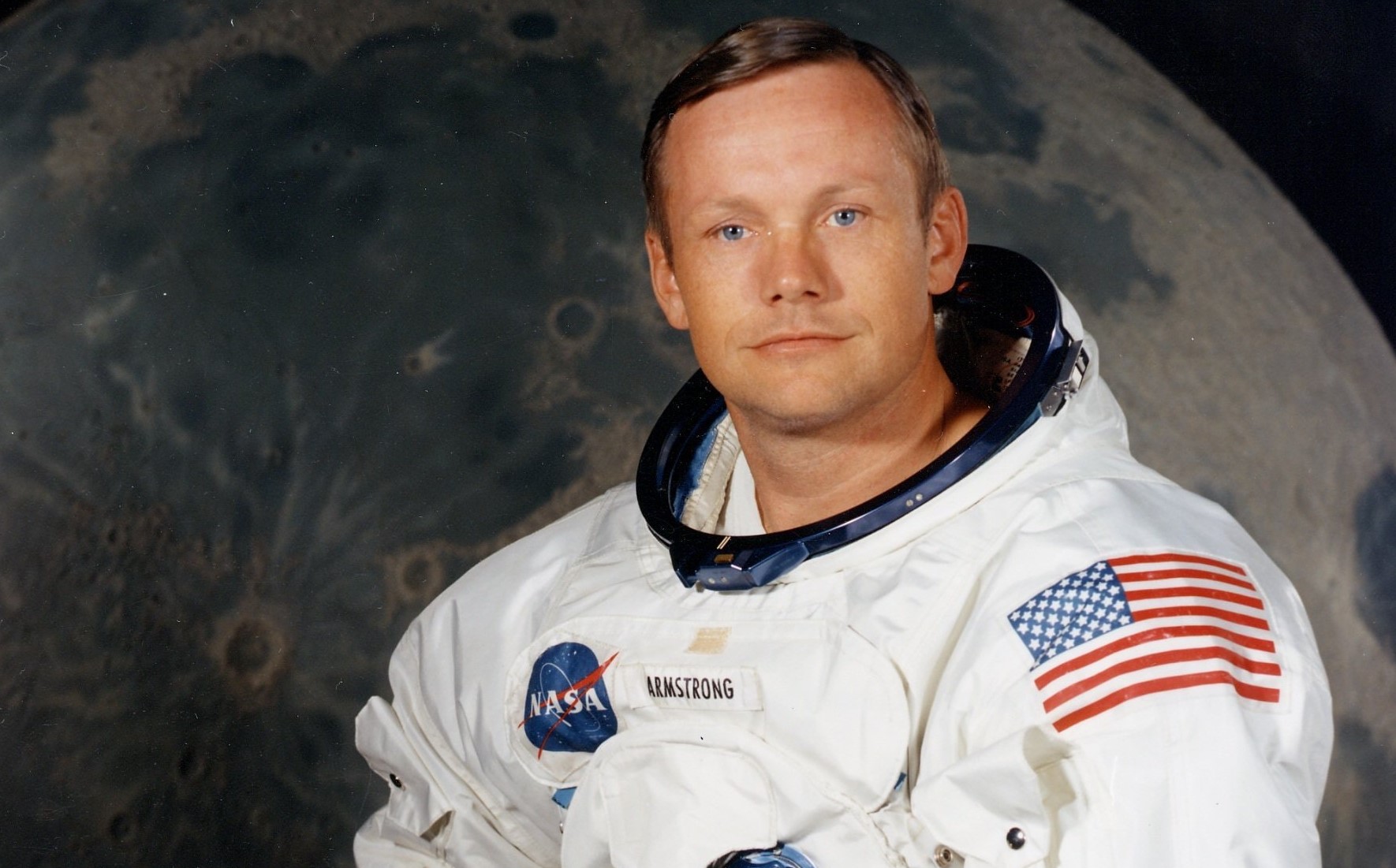 Neil Armstrong in his spacesuit