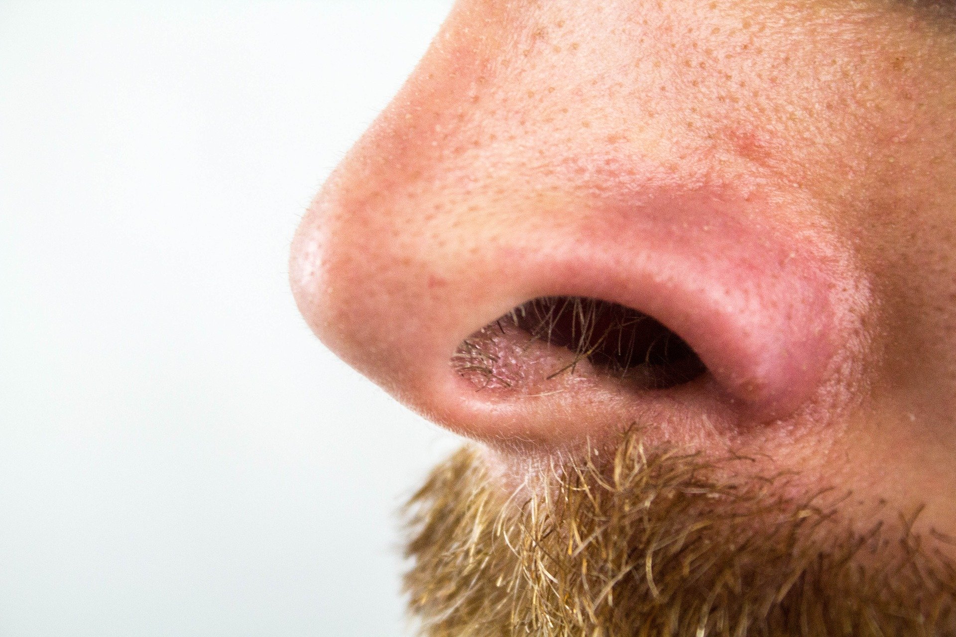 A man's nose.