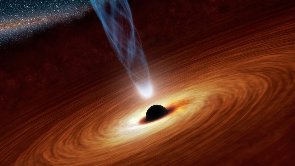 An artist's impression of a black hole