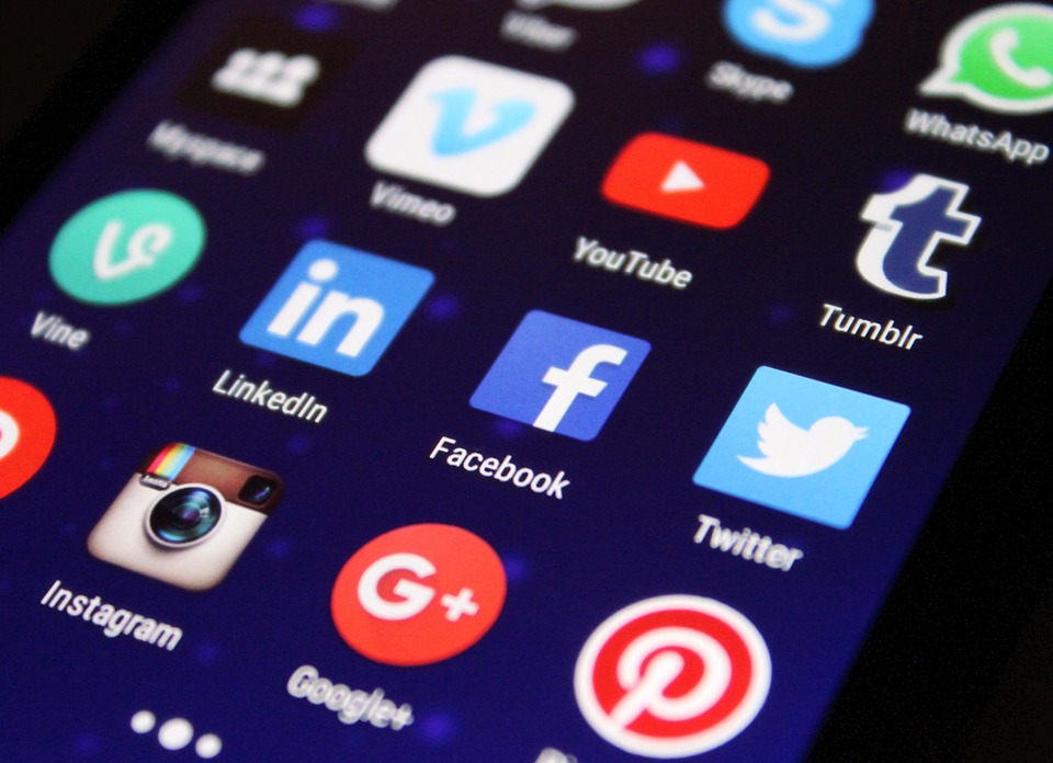 A smartphone screen displaying social media applications 