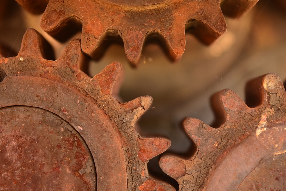 Cogs in a gearbox