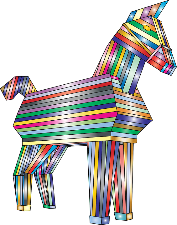 Cartoon Trojan Horse