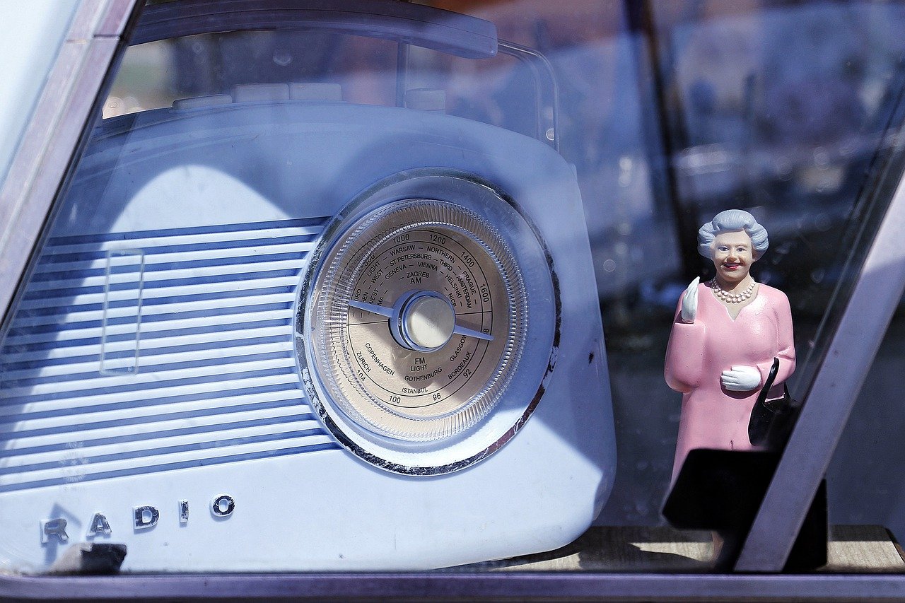 An old fashioned radio set