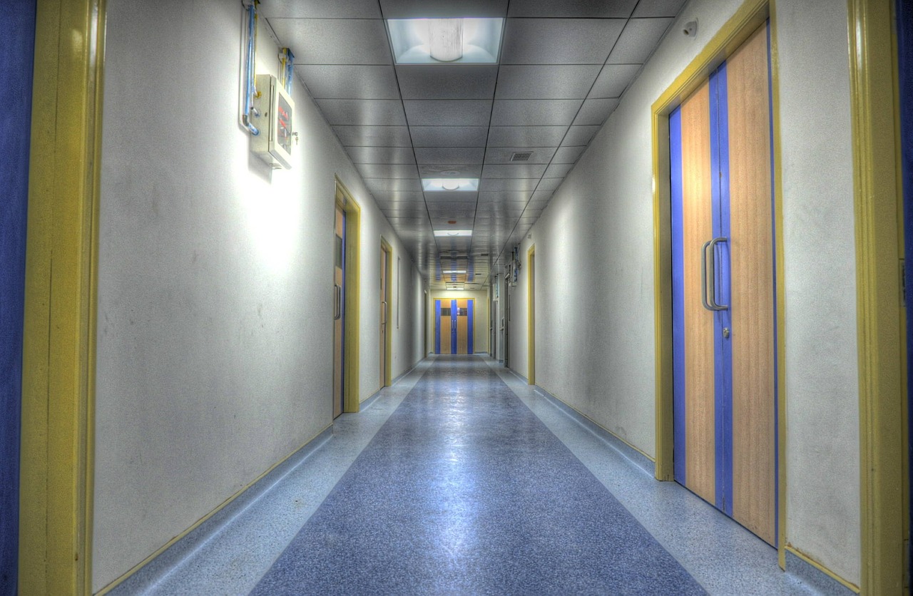 a hospital corridor