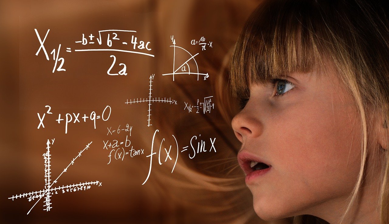Child thinking about maths