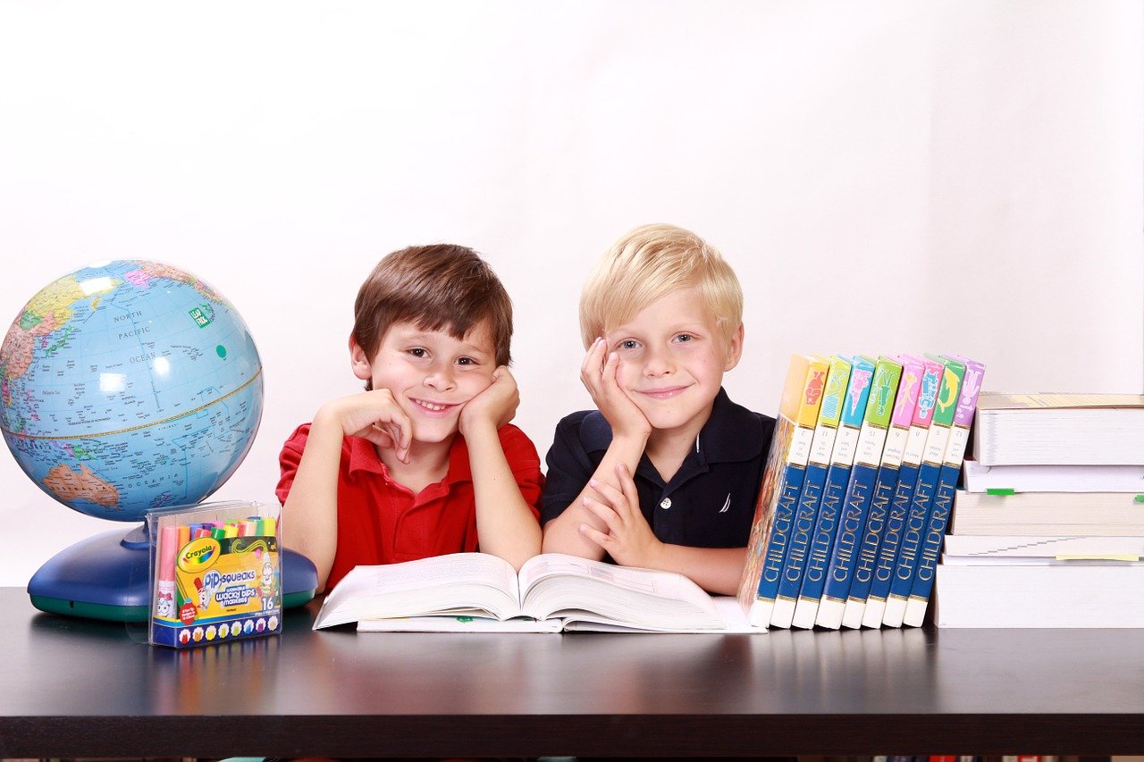 young school students