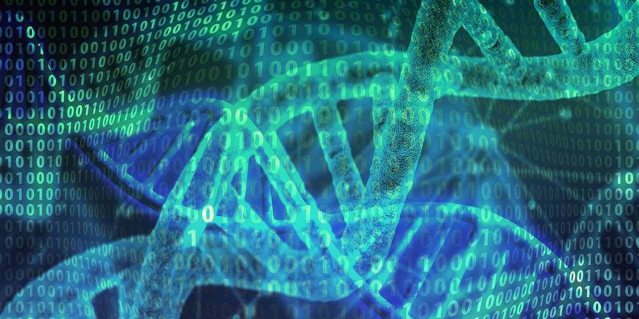 DNA with binary data (ones and zeros)