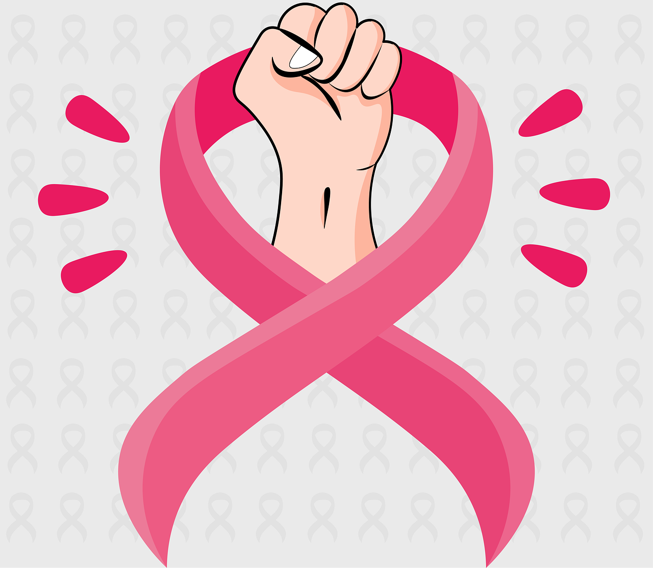 Breast cancer awareness pink ribbon