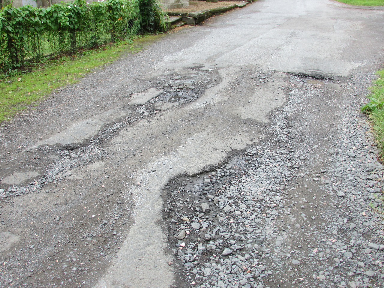 Damaged road