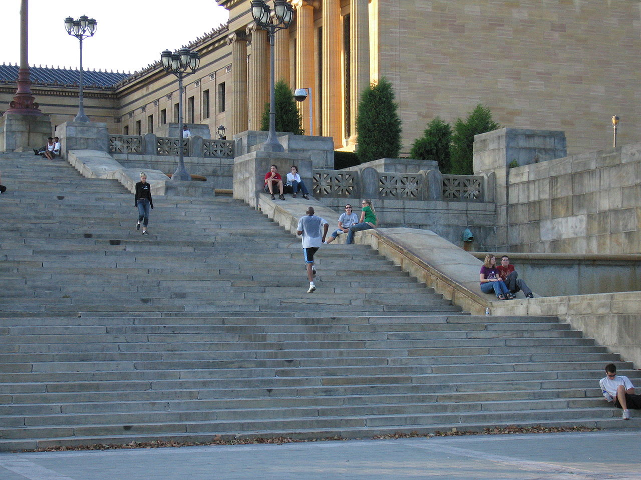 The famous steps of the Museum of Art, Philadelphia, USA