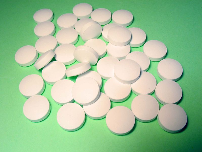 A pile of round pills / tablets