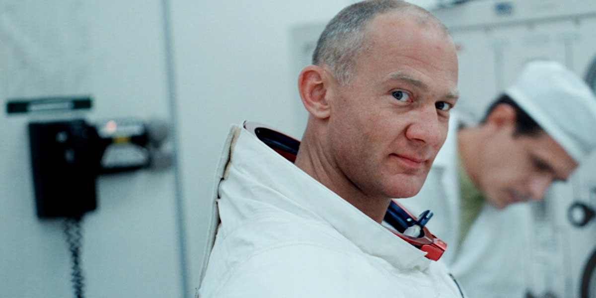 Buzz Aldrin in a still from the film Apollo 11