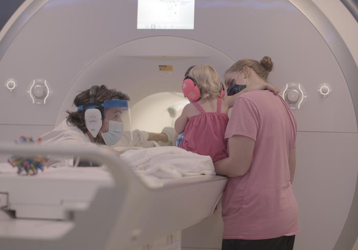 Baby in MRI machine