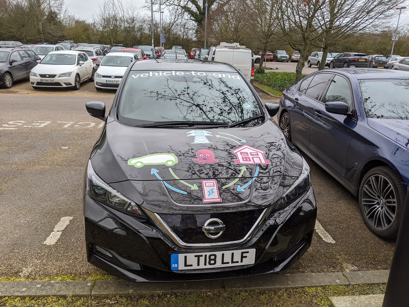 electric car parked