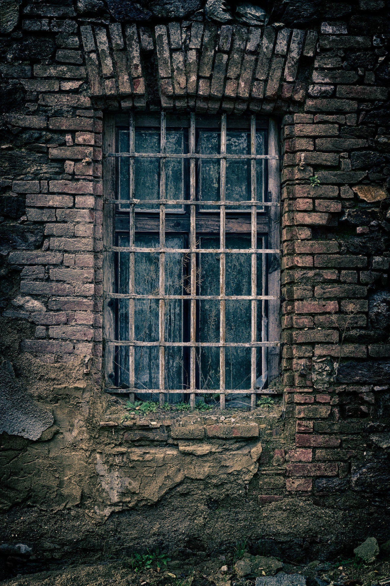 The window of a prison cell