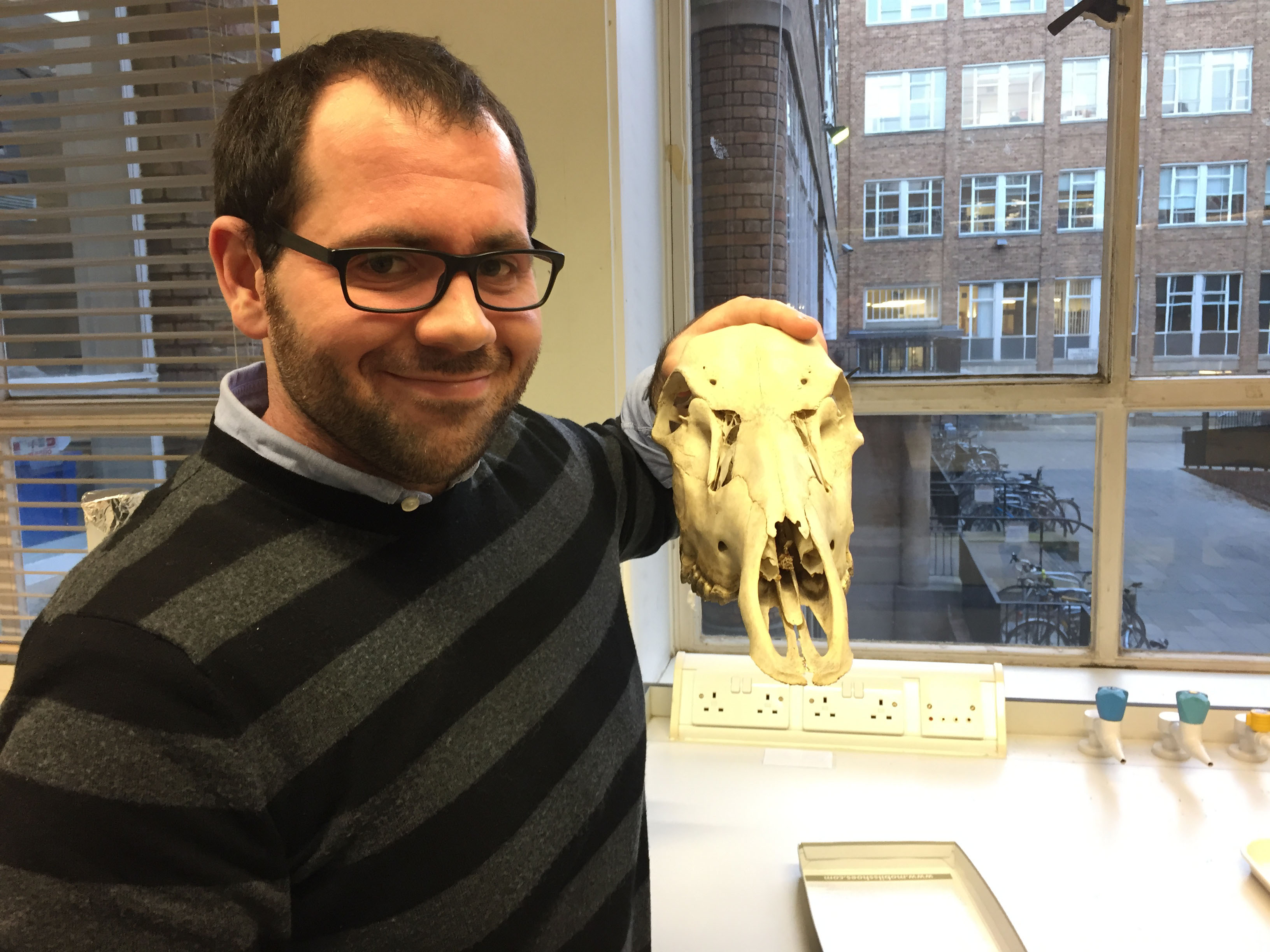 Tom with deer skull
