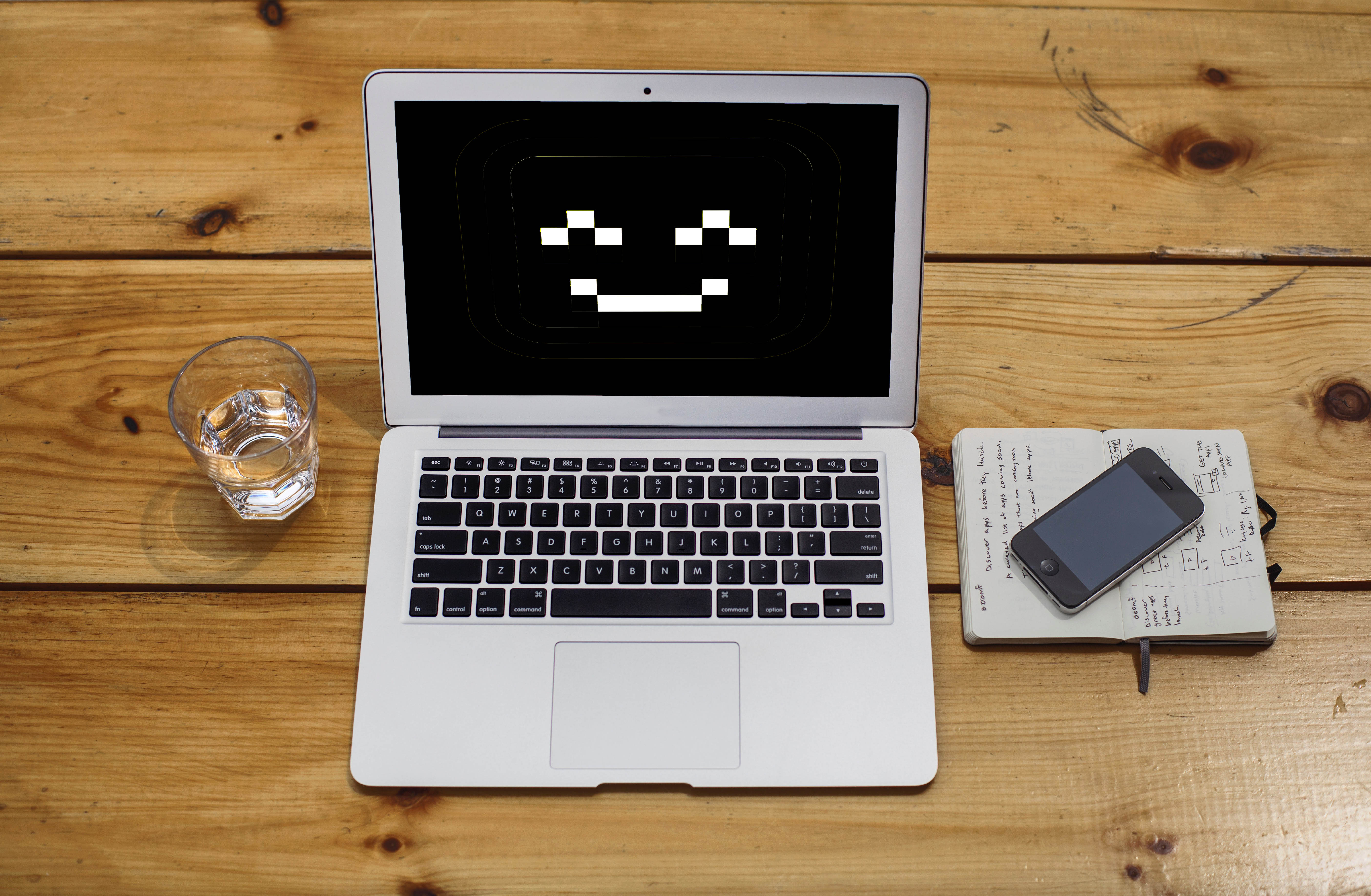 Smiling laptop