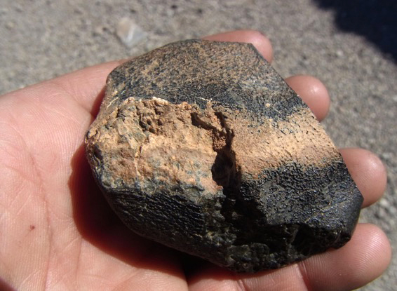 Martian meteorite NWA7635, discovered in Algeria in 2012, has allowed an international team of scientists to gain new insights into the geologic history of Mars. (Image credit: Mohammed Hmani)