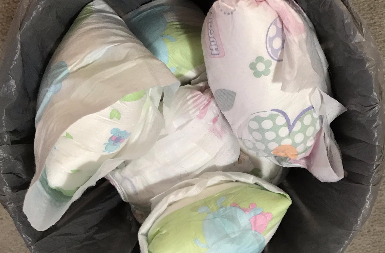 The hardest part about recycling used nappies is opening them.