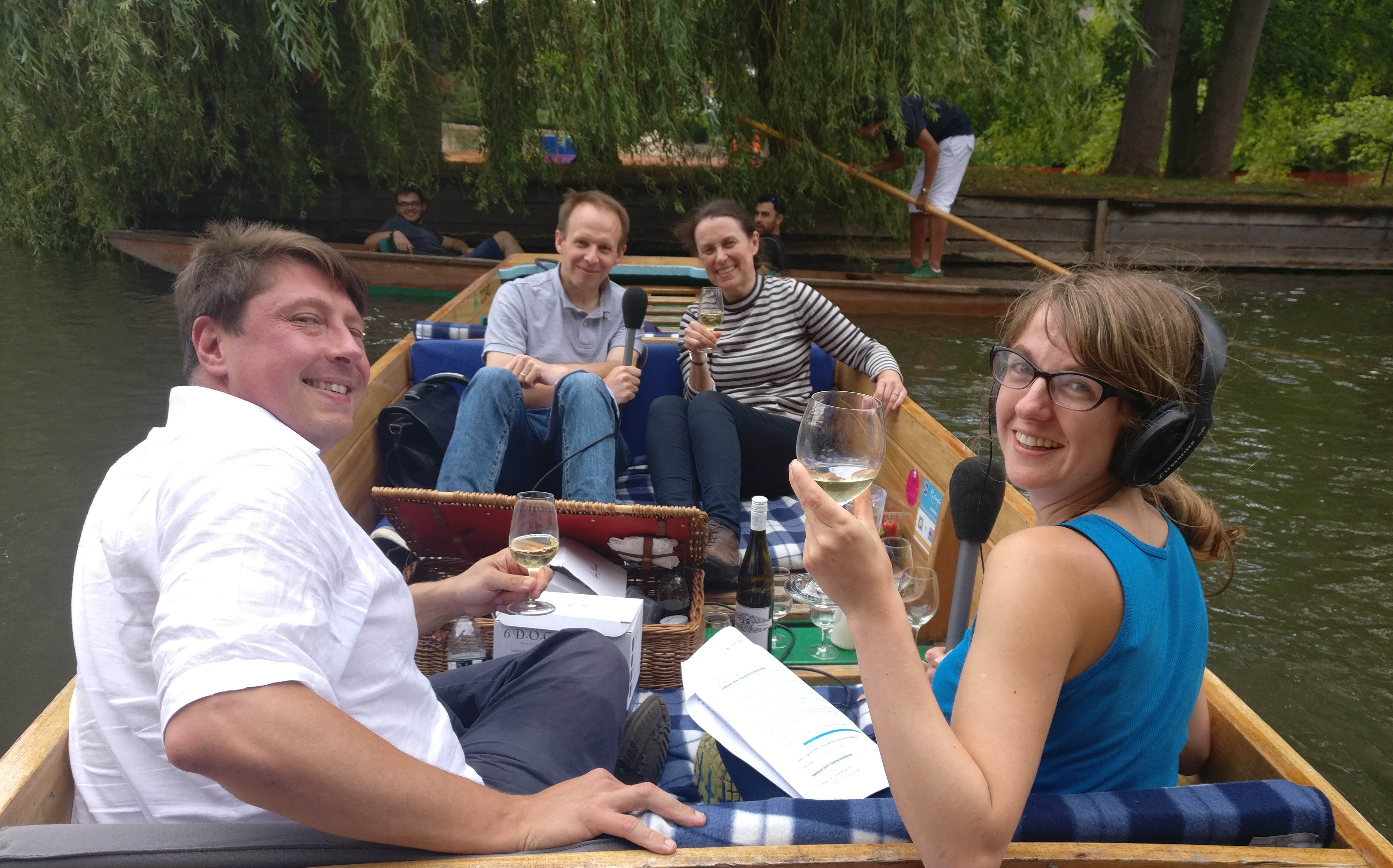 The Naked Scientists and Alex Thom enjoy a glass of Reisling