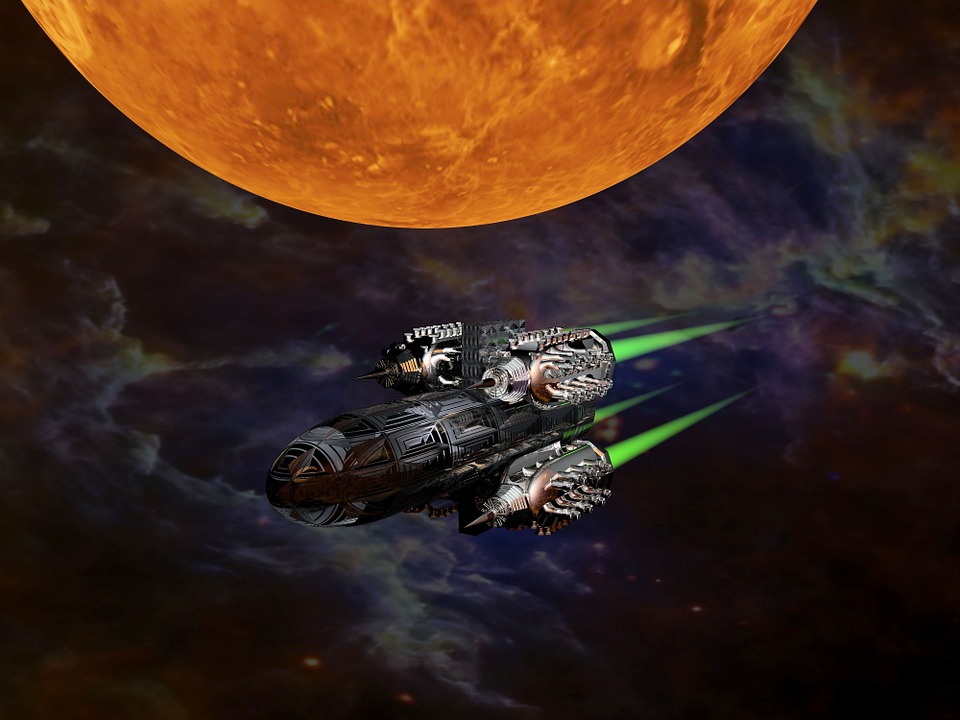 Sci-fi space ship