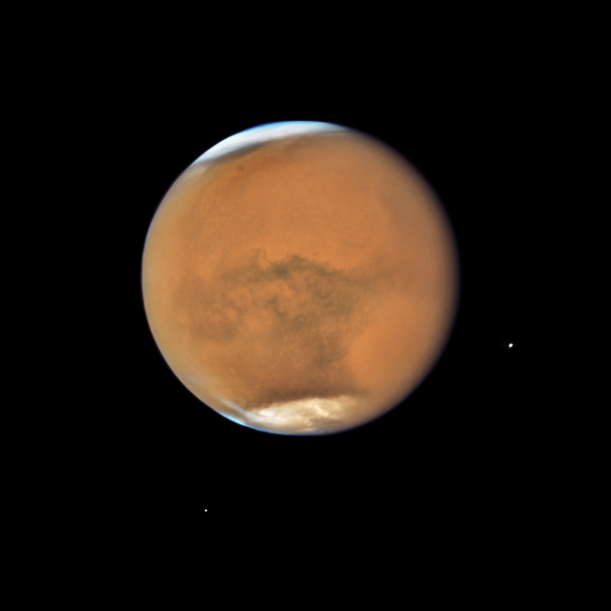Image of Mars during a dust storm
