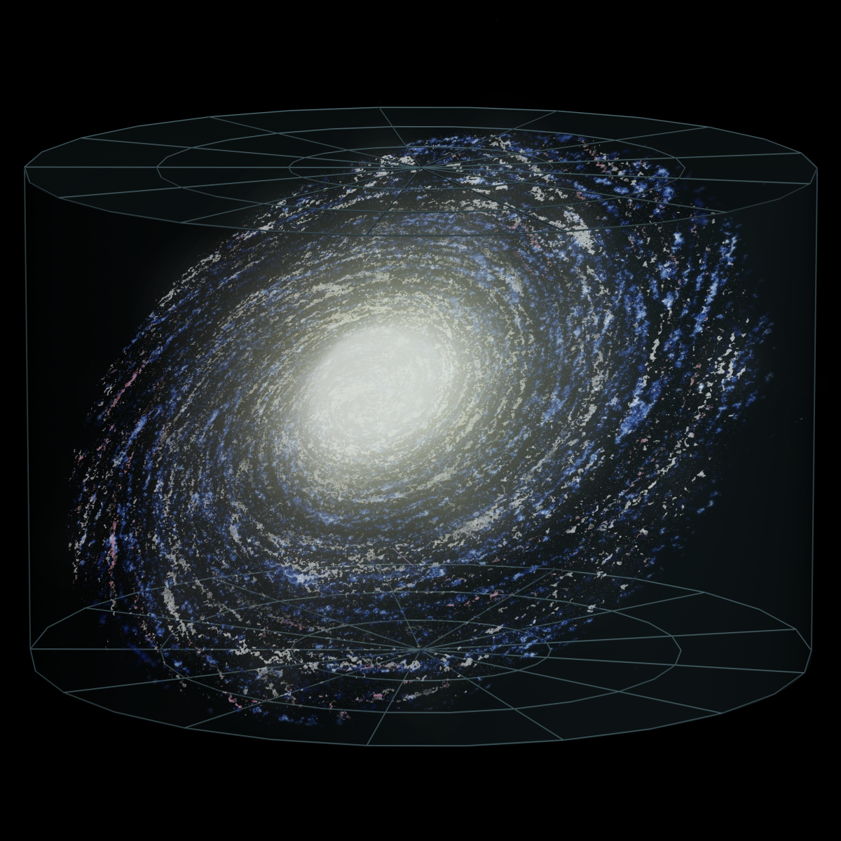 Artist's impression of the Milky Way: the stars are collapsed into a flat disc