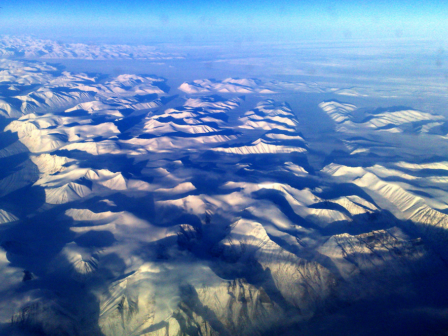 Mountains from a plane