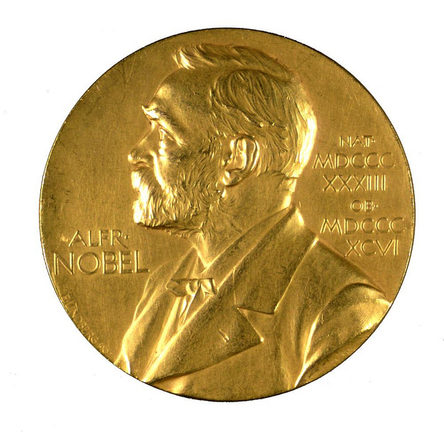 Nobel Prize medal inscribed