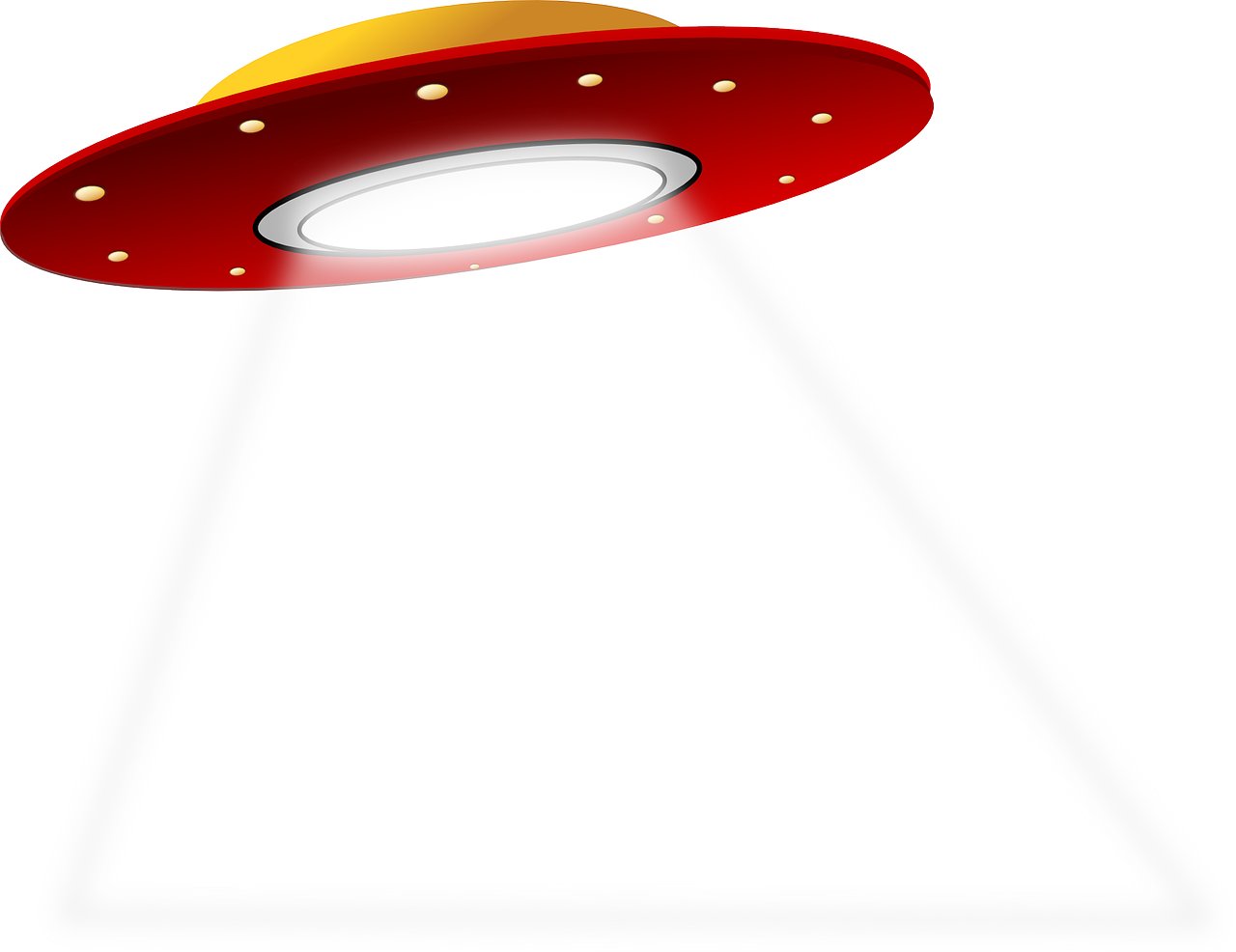 Cartoon of a flying saucer