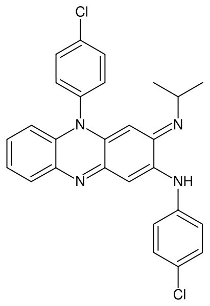 Structural diagram of clofazimine.