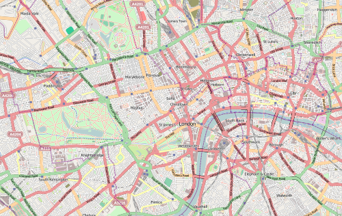 Map of central London